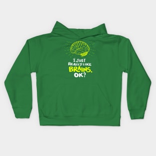 I just really like Brains, ok? Neuro Neuroscientists Science Kids Hoodie